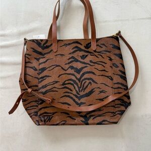 Nordstrom Brown and Black Tiger Calf Hair Purse